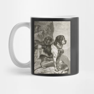 St Bernard Dogs with Brandy Barrels 1889 illustration Mug